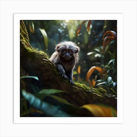 Lion-Tamarin Monkey Art Print