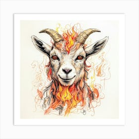 Goat Art 7 Art Print