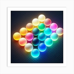 Colorful Spheres Art Print