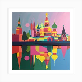 Abstract Travel Collection Moscow Russia 1 Art Print