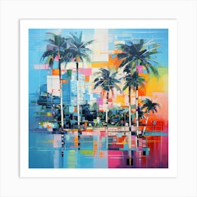 Trippy Miami Art Deco Art Print