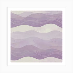 Purple Wave Pattern Art Print