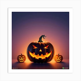 Halloween Pumpkins Art Print