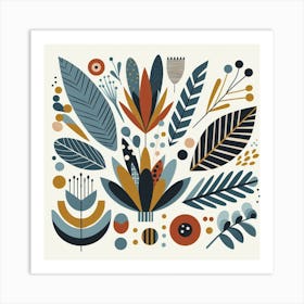 Scandinavian style, Jungle Bouquet Art Print