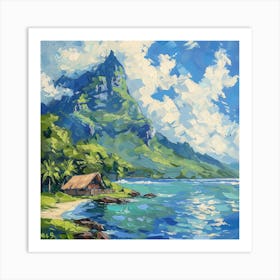 A Tahiti In French Polynesia Oil Painting Illust 1720357430 3 Art Print