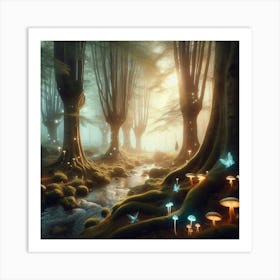 Fairy Forest Fairy paintings art print Art Print