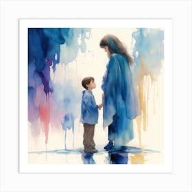 Mother And Son Art Print