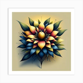 Abstract Flower Painting 8 Art Print