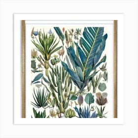 Botanical Print Jardin Majorelle, Morocco Vintage Botanical Art Print Art Print