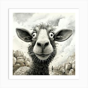 Sheep With Big Eyes 1 Affiche