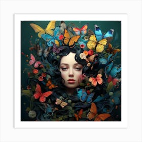 Butterfly Girl Art Print