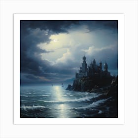 Castle On The Ocean Art Print