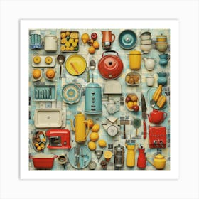 Collection Of Kitchen Utensils 1 Art Print