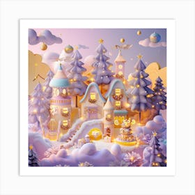 Christmas Village 36 Art Print