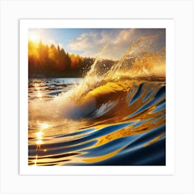 Sunrise On The Lake Art Print