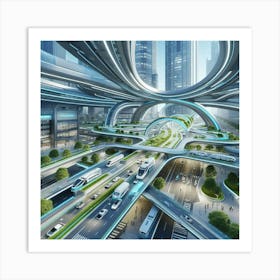 Futuristic Cityscape 81 Art Print