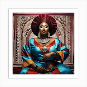 African Woman In Traditional Dress Art Print