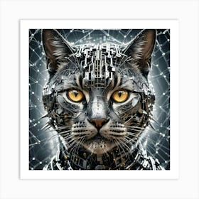 Cyber Cat Art Print