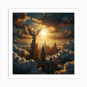 Angel In The Clouds Art Print