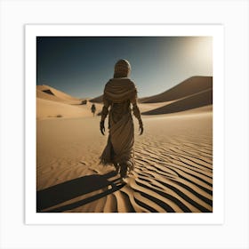 Mummy in Desert Art Print