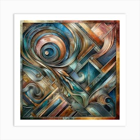 Metallic Abstract Art Print