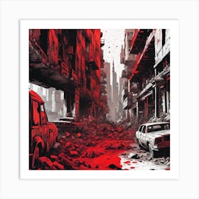 Post-Apocalyptic City Streets Art Print