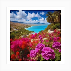 St Lucia beautiful view Art Print