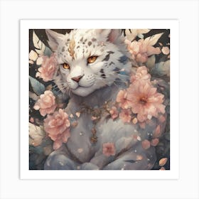 Snow Leopard Art Print