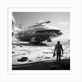 Futuristic Spaceship 1 Art Print