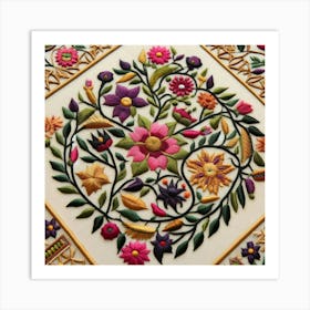 Embroidery Piece With Traditional Pakistani Motifs (1) Art Print