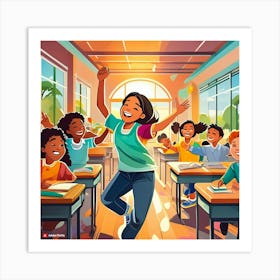 Children In The Classroom 1 Art Print