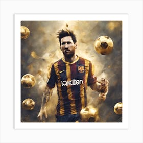 0 Give Me A Picture Of A Messi Player Who Wins Eight Esrgan V1 X2plus Art Print