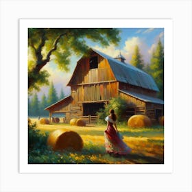 Hay Bales Art Print