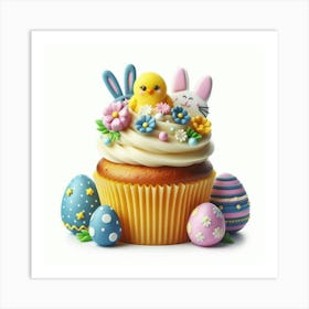 Easter Cupcake Art Print