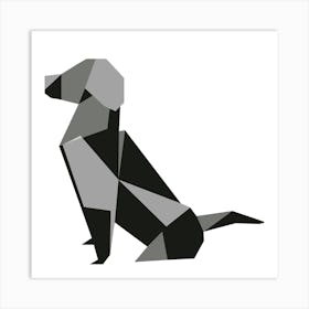 Geometric Dog Poster