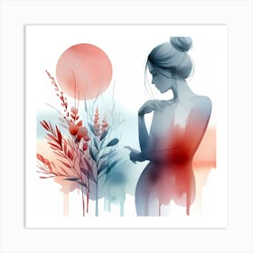 Watercolor Of A Woman 6 Art Print