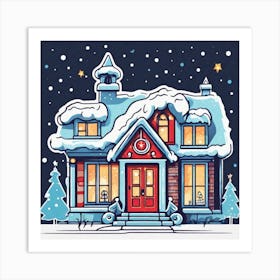 Christmas House 140 Art Print