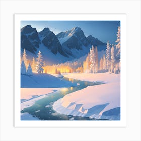 Winter Landscape 5 Art Print