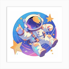 Astronaut In Space 24 Art Print