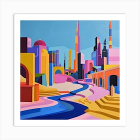 Abstract Travel Collection Dubai Uae 4 Art Print