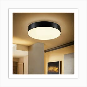 A Photo Of A Ceiling Light Art Print