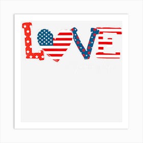 Hot Trend Love Patriotic Granny Life Fourth Of July Art Print