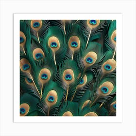 Peacock Feathers 1 Art Print