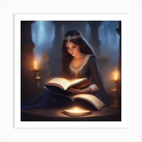 Princess Reading A Book Art Print