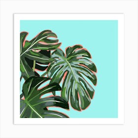 Monstera Square Art Print