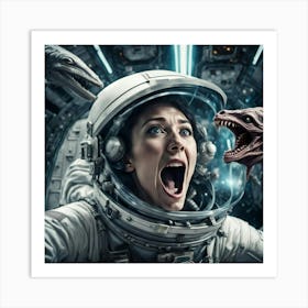 No One Can Hear You Scream In Space Art Print