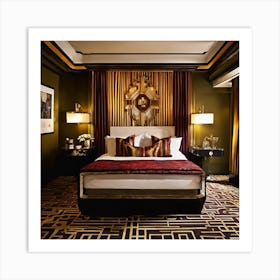 Bedroom In A Hotel Art Print