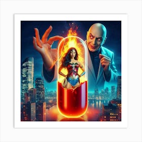 Wonder Woman meets Dr Evil 4 Art Print