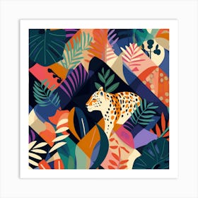 Leopard In The Jungle Art Print