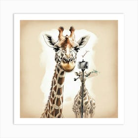 Giraffes 6 Art Print